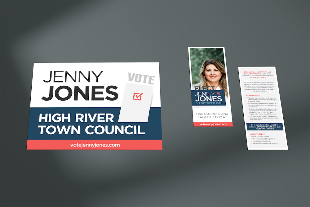 Jenny Jones Campaign Signs and Handouts